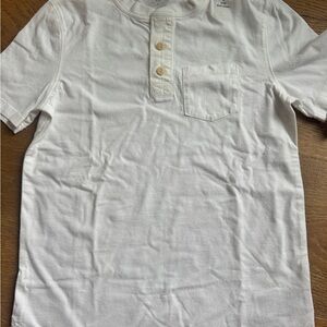 GAP White Kids Henley Pocket Tee